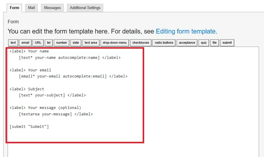 customize contact form 7